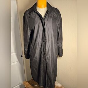 London Fog 36in Trench In Black Ladies Size Large